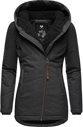Ragwear Damen wasserdichte Winterjacke Gordon mit Kapuze, vegan