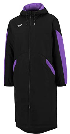 Speedo Parka Giacca Foderata in Pile Colori Team Copricostume da Bagno, Edge Viola, XXS Unisex-Adulto