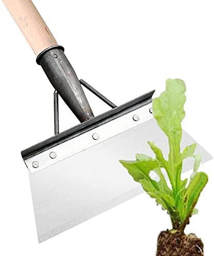MISOYER Limpieza jardín Multifuncional | para paisajismo, deshierbe, plantación jardín, Pala rascadora, Herramienta deshierbe agrícola, Limpieza Jardines al Aire Libre, Pala Plana