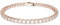 Swarovski Bracelet Matrix Tennis, Taille ronde, Blanc, Placage de ton or rosé