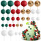 ASTARON 32 Stück Tortendeko Kugeln Cake Topper, Weihnachtsdekoration Mini-Ballons Tortenaufleger für Weihnachten Hochzeit Party Geburtstag Torte Dekorieren