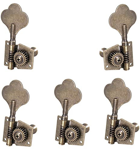 SVRITE 5 PièCes Guitare Vintage Open Tuning Key Pegs MéCaniques MéCaniques MéCaniques 1L4R pour 5 Cordes Basse