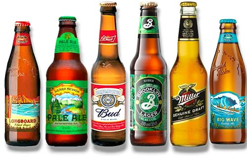 XXL Amerika Textpaket - Kona- Sierra Nevada- Bud- Brooklyn & Miller (24 Flaschen)