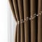 KnSam Kaffee Vorhänge Verdunklung mit Ösen, Einfarbig Gitter Texture Vorhang Blickdicht aus Polyester, 132x244CM(BxH)