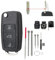 Porte-clés VW à 3 boutons avec outils de démontage de broche pour Volkswagen Transpoter Golf MK6 Seat Ibiza Leon Polo Beetle Caddy Bora Passat Skoda Octavia MK3