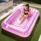 Sloosh 85 x 57/2.1 x 1.4m aufblasbarer Sonnenpool Tanning Pool, Luftmatratzte Pool, Sonnenbad mit abnehmbarem Kissen,Luftmatratze Wasser für Erwachsene, Sommerspaß, Wasserparty-Rosa