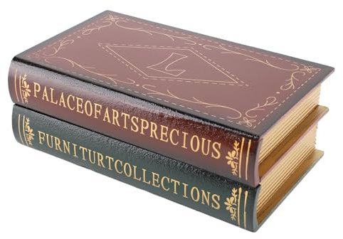 Luqeeg Innovative Book Storage Box, European Style Exquisite Vintage Decorative Fake Books, Trendy Coffee Table Book, Stacked Books Storage Box for Photo Props Home Decor