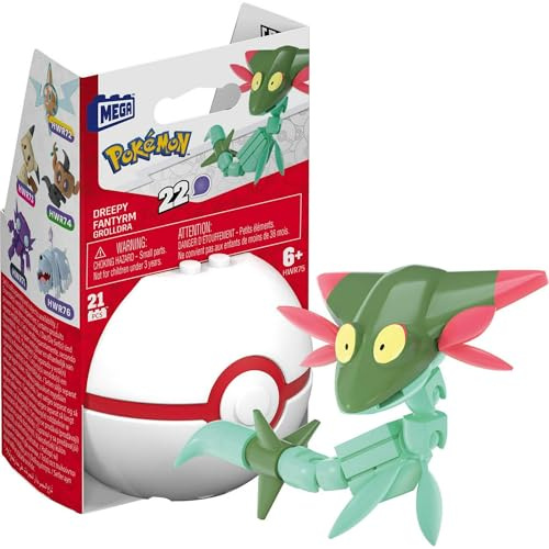 Mega Brands Pokemon Construx in Pokeball Evergreen & Generations - (Dreepy)
