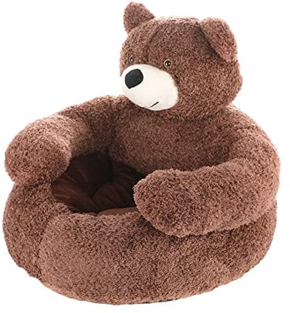 Yulokdwi Plüsch Sofa Hund,Superweiches Haustierbett, Hundebett In Bärenform,Plüsch-Haustierbett Für Hunde,Hundekissen Plüsch Runden Katze Schlafen Bett Für Klein Katzen Und Hunde