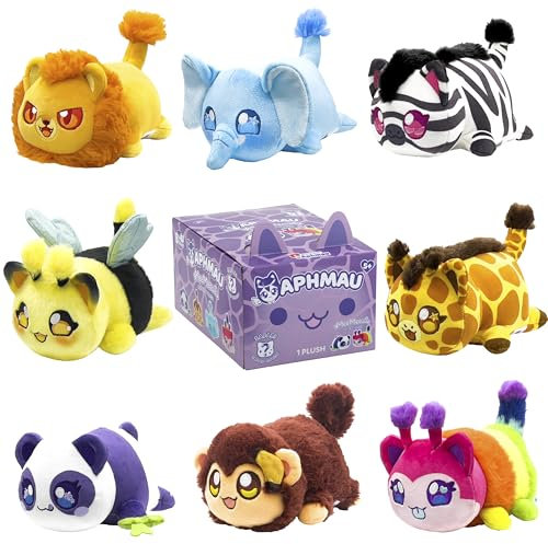 Aphmau 6 Zoll MeeMeow Mystery Plush - Serie 1 Safari; YouTube Gaming Channel, Blind Box, 1 von 8 Mögliche Safari MeeMeows, Offizieller Merch