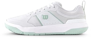 Wilson Women's Pickle PRO W Pickleball Shoe, White/White/Surf Spray, 5 UK