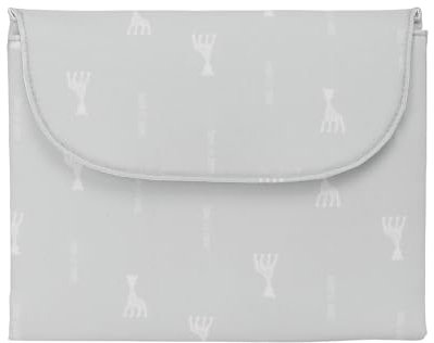 SOPHIE LA GIRAFE MUM Wickelunterlage für Babys, aus recyceltem Material, wasserabweisend, praktisch und bequem, robust und vielseitig, 40 x 50 cm, Steingrau, Steingrau, Estándar, Casual