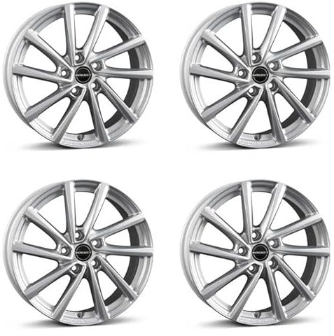 4x Borbet Felgen V 7x18 ET40 5x114,3 crystal silver kompatibel mit Renault Austral Clio Espace Fluence Grand Scénic Kadjar Kangoo Ko