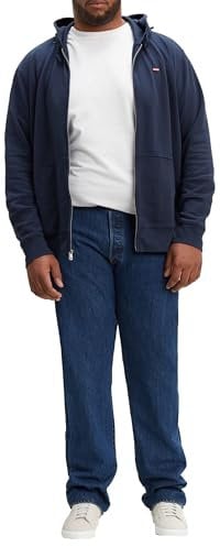 Levi's 501 Original B&T Dark Stonewash, Dark Indigo Flat, 42W x 32L