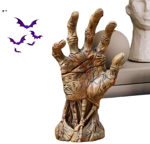 Dämonenhand Schreibtisch- aus Kunstharz, Teufelshand, Horror-Skulptur, stilvolle und kreative Kunstharz-Handanhänger, Teufelshand-Statue für Halloween