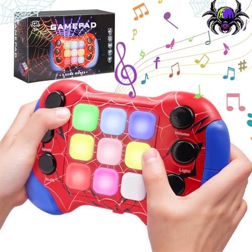 Toys for 6 7 8 9 Year Old Boys Girls: Quick Push Pop Game Sensory Fidget Toys Gifts for Boys Age 5 6 7 8 9, Handheld Games Consoles Autism Birthday Presents for Girls Kids Teen Age 3-12