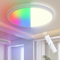 ONDTA LED Deckenleuchte Dimmbar LED Panel Ø57cm, 45W RGBW Neutralweiß 4000K Deckenlampe mit Fernbedienung, IP44 Rund Küchenlampe Badezimmer lampe für Wohnzimmer Schlafzimmer Küche Kinderzimmer
