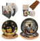 TUZHE Halloween Pappteller Set 100STK, 20 Gäste Partygeschirr Set mit Servietten Teller Becher Strohhalme Halloween Party Deko