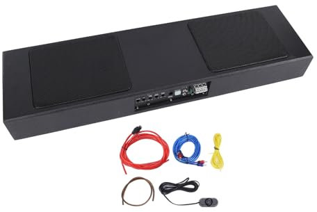 CHICIRIS Caisson de Basses de Voiture 800W, Mince sous Le Siège, alimenté par Actif, Entrée de Haut et Bas Niveau, Son de Camion de Voiture avec Ampli intégré 6x9 Pouces