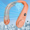 Cooling Neck Fan-Personal Fans Round Neck Quiet with Digital Led Display&Adjustable 5 Speeds, Small Portable Neck Fans for Men Women Kids,Silent Chargeable Battery Operated Neck Air Conditioner Orange