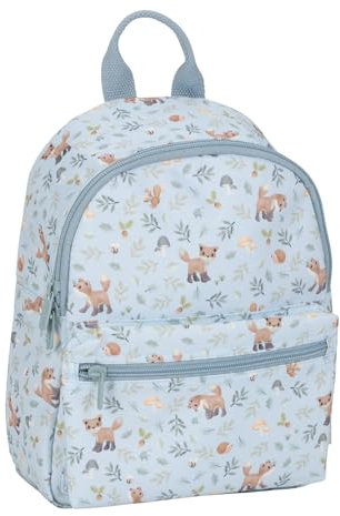 Little Dutch 4911 Kinderrucksack - Forest Friends blau (29x22,5x12 cm)