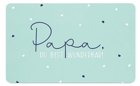 ReWu Frühstücksbrettchen Schneidebrett 23x14 cm aus Resopal - hochwertiges Schneidebrett mit witzigem/modernen Motiv - langlebig, Kratzfest & Spülmaschinenfest - Papa