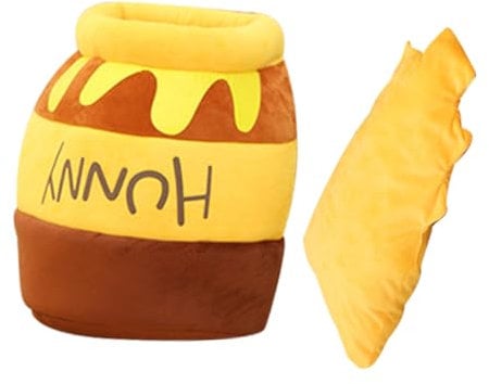 POPETPOP Warm Cat Bed Honey Jar Design Cozy Winter for Cats Pet House for Home Decoration for Winter Sleep