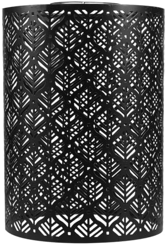 Veemoon Abat-jour Noir Métal Pour Lampe De Chevet Moderne Et Décoratif Pour Lumière Tamisée Sans Reflets