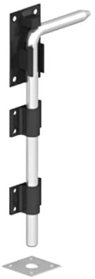 18 Inch 450mm Epoxy Black Heavy Duty Iron Surface Mount Sliding Drop Bolt Latch Lock Ideal for – Barn Door, Garden Gate, Shed Doors Wooden Gates