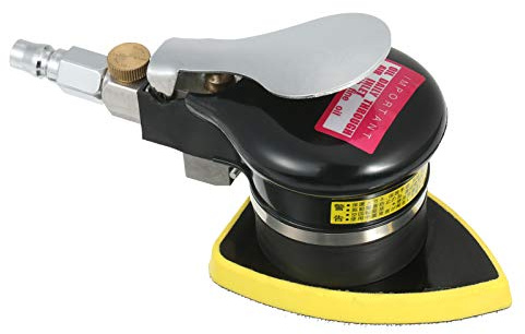 Pneumatischer Exzenterschleifer, Luftschleifer, Polierer, klein, dreieckig, Handschleifer, Detailschleifer für Auto, Ecken, Lackpflege, Rostentfernung, Holzschleifer, 70 x 100 mm