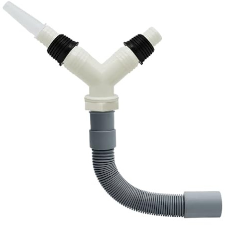 1 set di adattatore a T for tubo di scarico for scarico lavatrice e asciugatrice con tubo di scarico esteso