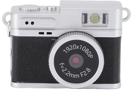 Jiawu HD 1080P Vintage Camera, Compact Digital Video Camera Necklace Accessories for Daily Photography, Novelty Photographers ABSSize (Black)