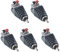Oiyagai 5 Stück RCA-Stecker auf 2 Schraubklemmen Audio-Video-Federdruck-Typ Balum-Adapter ohne Schweißen