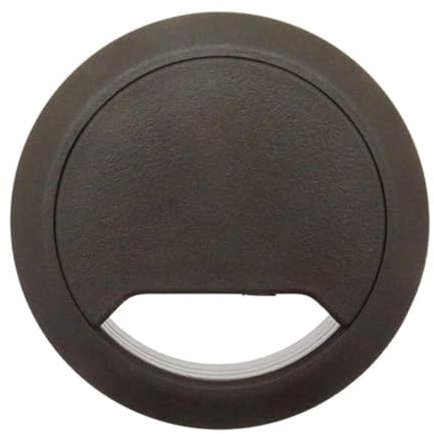 Lot de 5 range-câbles de bureau marron foncé 60 mm, 65 mm et 80 mm – Œillets de bureau, inserts de trou de bureau, rangement et organisation des câbles de bureau – Solution à emboîter (65 mm)