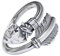 Helen de Lete Original Hunger Game Vintage Pfeil 925 Sterling Silber verstellbarer Ring, Sterling Silber, Kein Edelstein