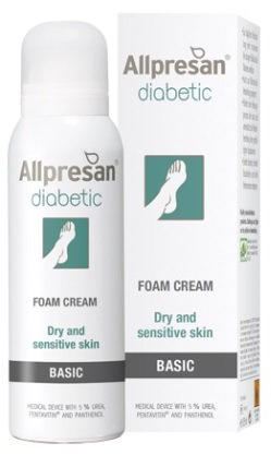 GlucoRx Allpresan Diabetic Foot Foam Cream Basic 300ml x1