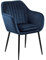 AC Design Furniture Wendy Esszimmerstuhl, B: 57 x T:61 x H: 83 cm, Dunkelblau/Schwarz, Samt/Metall, 1 Stk.