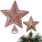 Toyland® 23cm (9.2) glitzernder roségoldener Baumkronenstern – luxuriöser Weihnachtsbaumschmuck – Baumspitzen