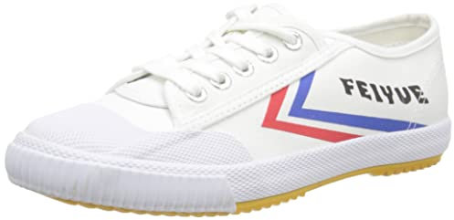 Feiyue FE LO 1920 Canvas, Unisex Sneaker, weiß blau rot, 44 EU (10 UK)