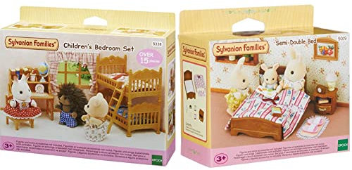 SYLVANIAN FAMILIES 5338 Set Habitación de los niños + 5019 Set Cama Doble