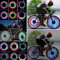 Luces para radios de bicicleta, 2 unidades, luz para radios de bicicleta, 32 luces LED, 30 patrones de colores, IPX5 impermeable, ciclismo seguro para niños y adultos
