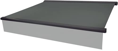Planesium Telo per tenda da sole di alta qualità (4m / 400cm x 300cm / 3m Antracite) tessuto per tende da sole senza volant di ricambio, impermeabile, cucito