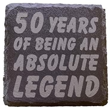 50th Birthday Gifts Men Funny Slate Coaster - 50th Birthday Gifts for Women Friend - 50th Birthday Ideas for Men - Novelty and Funny 50th Birthday Gifts
