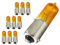 CARALL 10 Stück Halogenlampen für Auto speziell (H21 BAY9s H21W 12V 21W Orange)