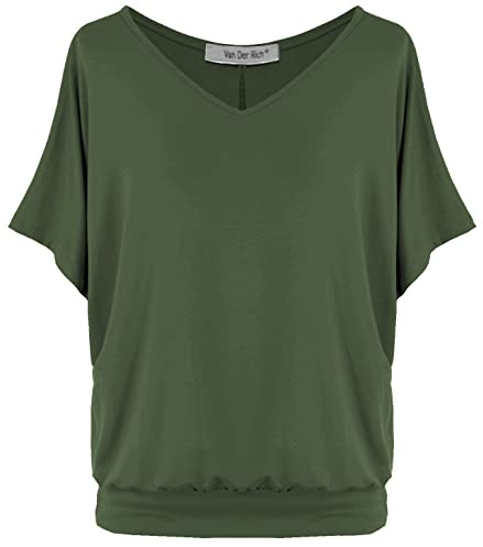 Van Der Rich ® - Tshirt Oversize mit V-Ausschnitt im lässigen Stil - Damen