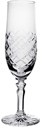 CRISTALICA Sektglas Karo 170 ml Sekttulpe Champagnerglas Bleikristallglas klar