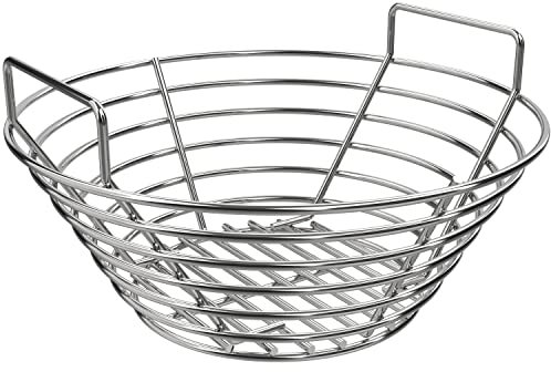 12-inch Charcoal Ash Basket for Medium Big Green Egg, Kamado Joe Classic and Other Similar Grills, Heavy Duty Stainless Steel.