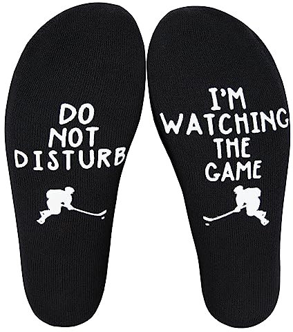 Poshzone Eishockey-Socken aus Baumwolle, personalisierbar, Geschenkidee, Eishockey, L