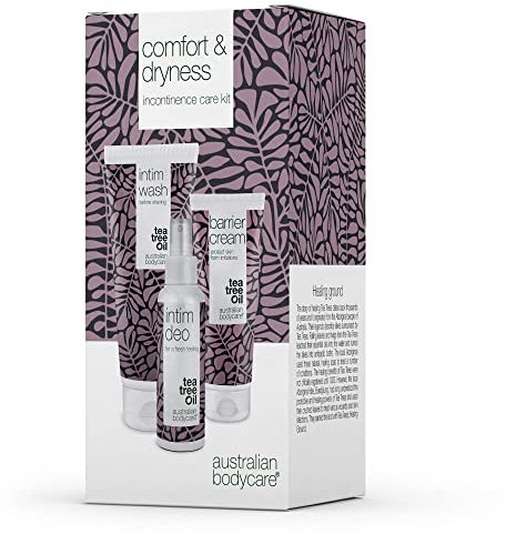 3-teiliges Inkontinenz-Pflegepaket bestehend aus teebaumölhaltiger Intimseife 200 ml, Barrierecreme 100 ml und Intim Deodorant 100 ml zur Reduktion von unangenehmen Gerüchen | Dermatologisch getestet