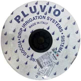 MANICHETTA GOCCIOLANTE PLUVIO 500 MT D. 17-8 MIL 2LTH PASSO 30 CM PIATTINA PER IRRIGAZIONE ORTO 2 BOBINE 250 METRI